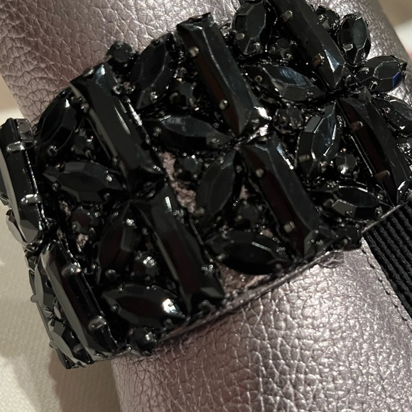 KARL LAGERFELD PARIS Pippa Crystal Embellished Platform Boot | Gunmetal Size 6 - Picture 3 of 9